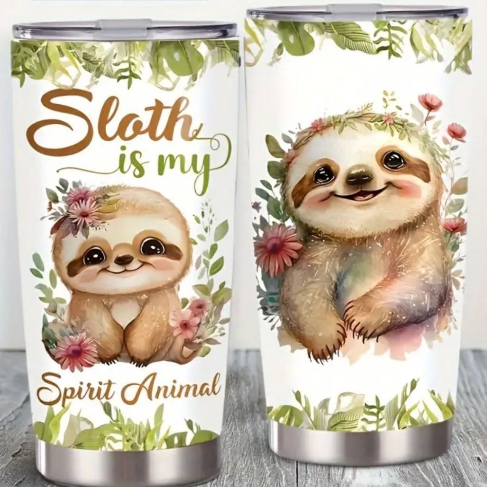 Sloth Is My Spirit Animal Insulated Tumbler Stainless Steel NEW